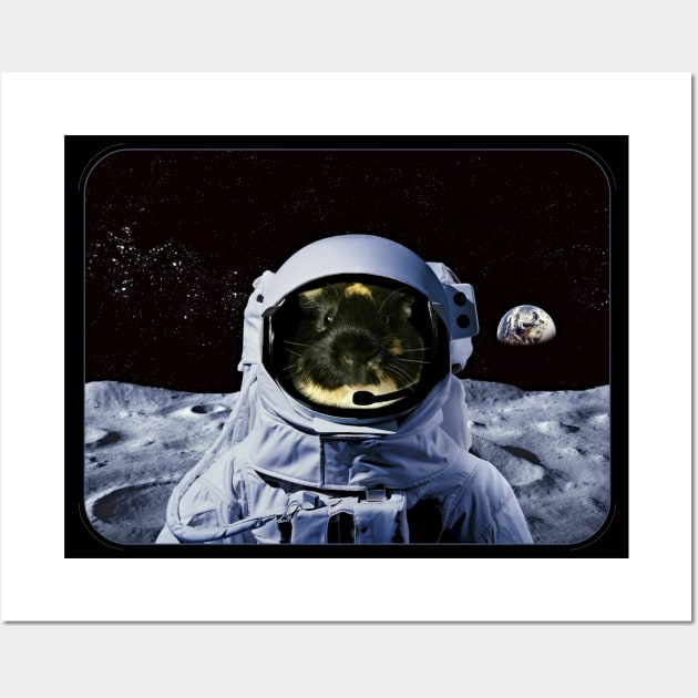 Dean the Astronaut Guinea Pig Wall Art by ARTWORKandBEYOND